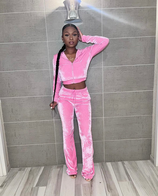 Mean Girl Velvet Sweatsuit