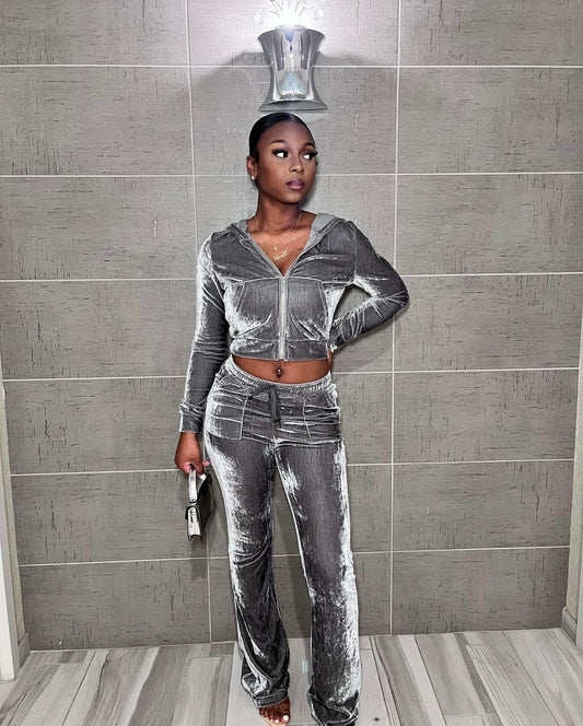 Stormy Velvet Sweatsuit